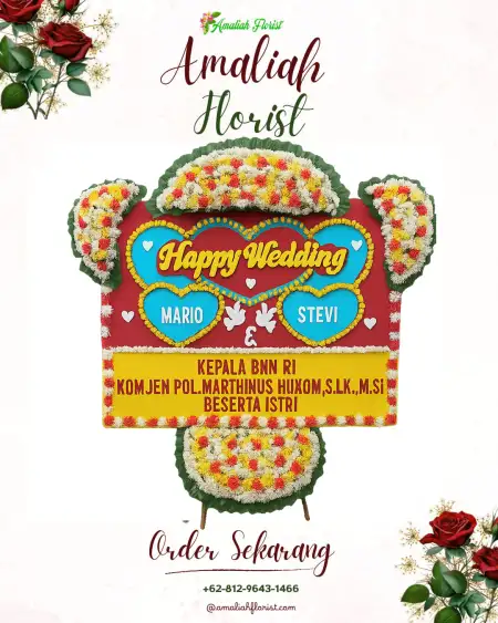 Papan Bunga Pernikahan Gandri